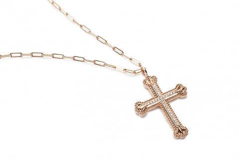 Crown the Cross Charm with Diamonds