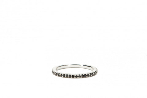 Eternity of Love Band with Black Diamonds